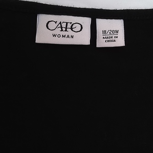 Cato Black Sequin Sleeveless Top Holiday SZ 18/20W - Picture 4 of 7